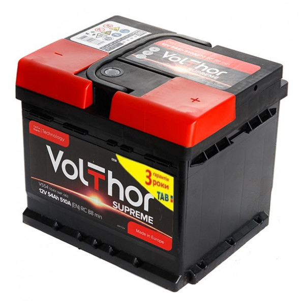 Акумулятор VOLTHOR Supreme 54 Ah 540 En R+