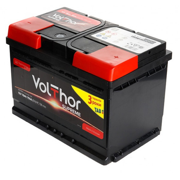 Акумулятор VOLTHOR Supreme 78 Ah 780 En R+