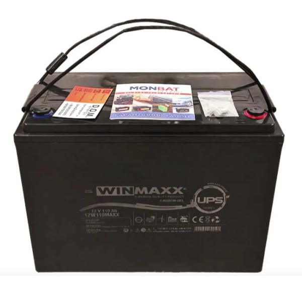 Акумулятор WINMAXX CARBON GEL 110 Ah 12W110max