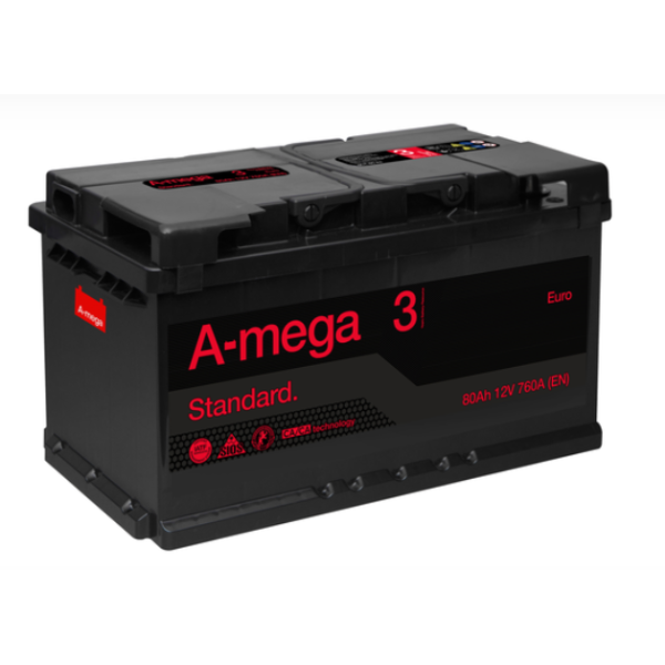 A-MEGA Standart 80Ah 760 En R+