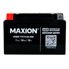 Мото аккумулятор AGM YTX 7A-BS MAXION (12V, 7A)