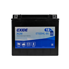 Мото акумулятор AGM ETX 20HL-BS EXIDE (12V, 18A)