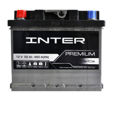 Автомобільний акумулятор INTER Premium  50Ah 480A L+ (L2B)