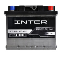 Автомобільний акумулятор INTER Premium  50Ah 480A R+ (L2B)