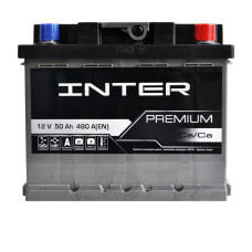 Автомобільний акумулятор INTER Premium  50Ah 480A R+ (L2B)