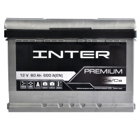 Автомобільний акумулятор INTER Premium  60Ah 600A R+ (L2B)