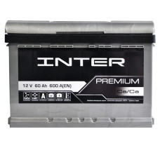 Автомобільний акумулятор INTER Premium  60Ah 600A R+ (L2B)