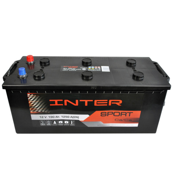Автомобільний акумулятор INTER Sport 190Ah 1250A L+ (D5)