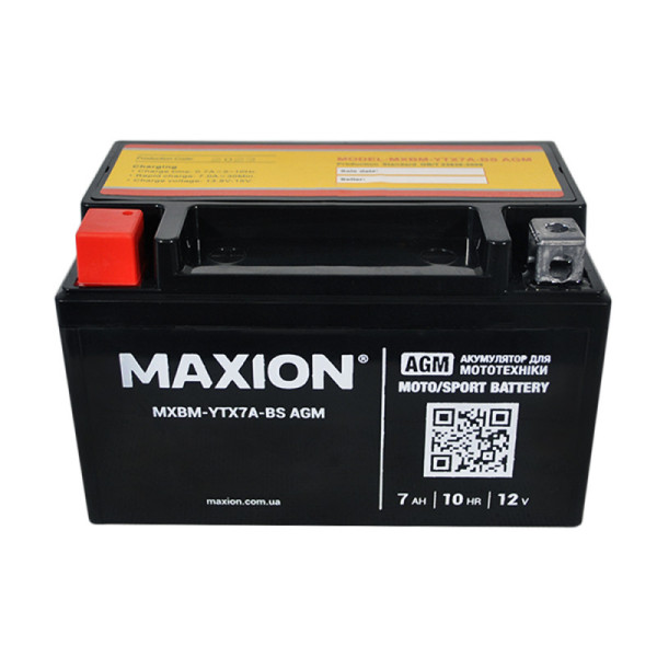 Мото акумулятор AGM YTX 7A-BS MAXION (12V, 7A)