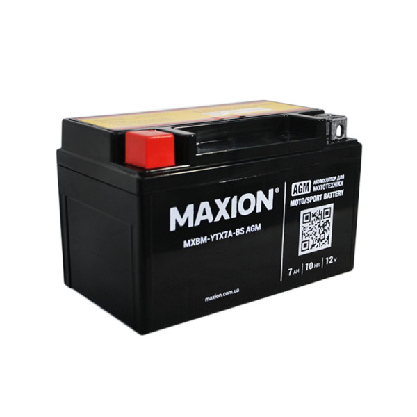 Мото акумулятор AGM YTX 7A-BS MAXION (12V, 7A)