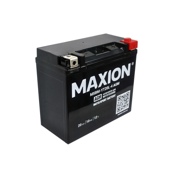 Мото акумулятор AGM YT 20L-4 MAXION (12V, 20A)
