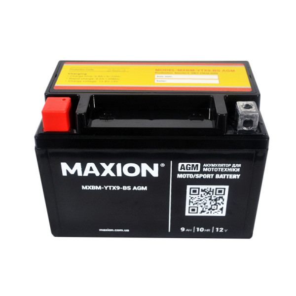 Мото акумулятор AGM YTX 9-BS MAXION (12V, 8A)