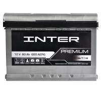 Автомобільний акумулятор INTER Premium  60Ah 600A L+ (L2B)