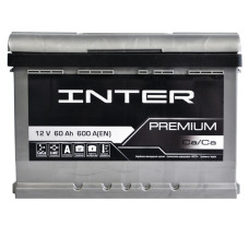 Автомобільний акумулятор INTER Premium  60Ah 600A L+ (L2B)