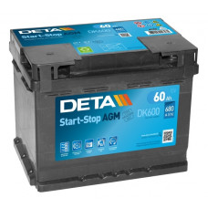 Акумулятор DETA AGM 60Ah 680En DK600 R+