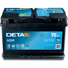 Акумулятор DETA AGM 70Ah 760En DK700 R+