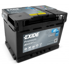 Акумулятор EXIDE PREMIUM 61Ah 600En EA612 R+