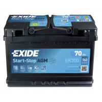 Акумулятор EXIDE AGM 70Ah 760En EK700 R+