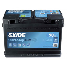 Акумулятор EXIDE AGM 70Ah 760En EK700 R+