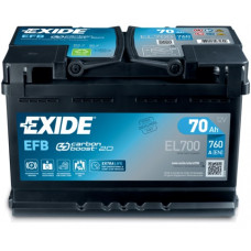 Акумулятор EXIDE EFB 70Ah 760En EL700 R+